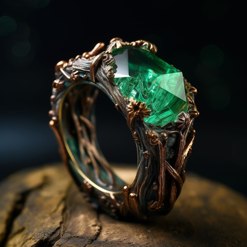 Exotic Emerald Ring