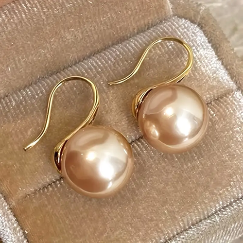 Rose Pearl Drop Earrings