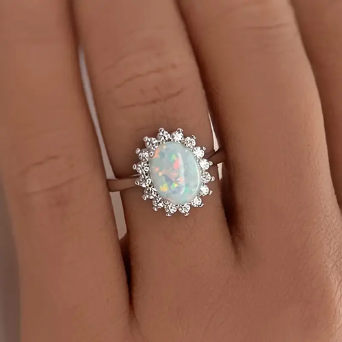 Opal Rounded Bright Ring