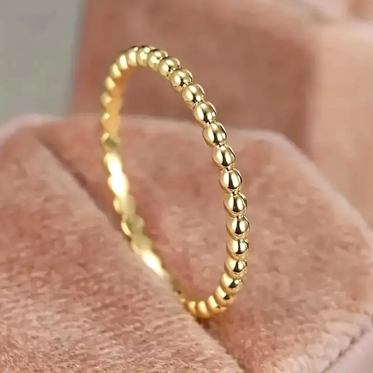 Golden Fine Beads Ring