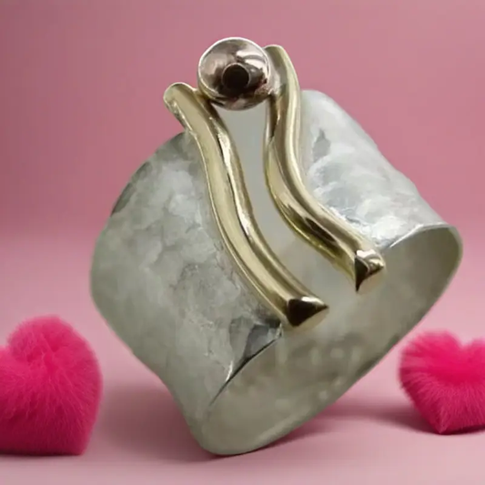 Gold & Silver Bead Trail Ring