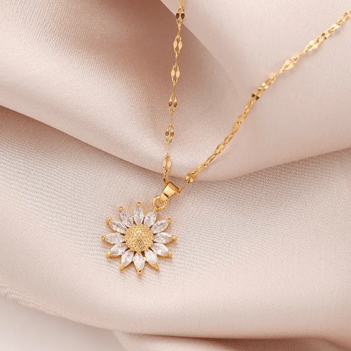 Sunflower Crystalline Necklace