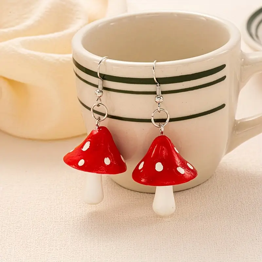 Vintage Mushroom Earrings