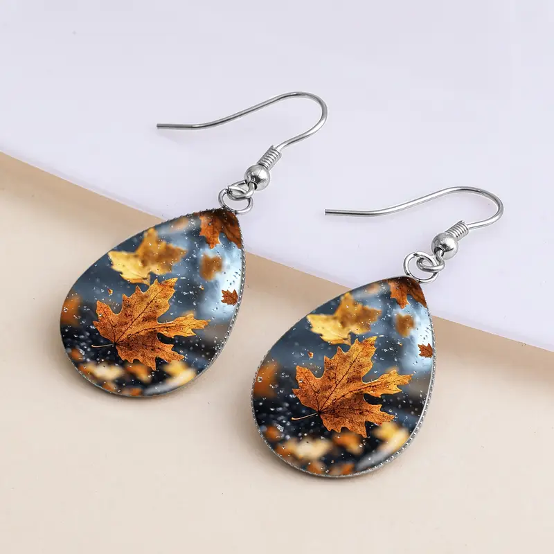 Fall Drop Print Earrings