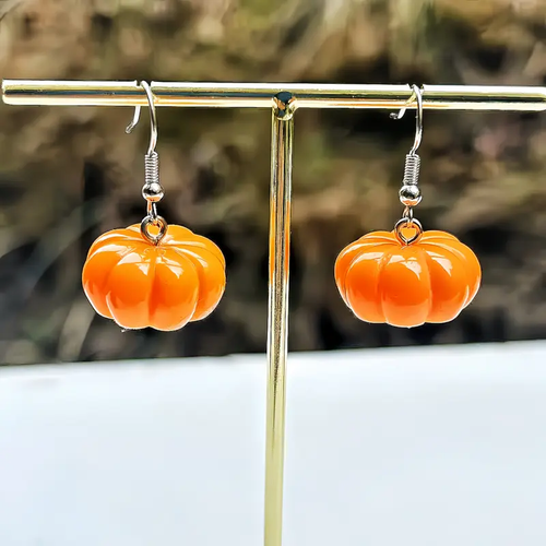 Polish Pumpkin Earrings