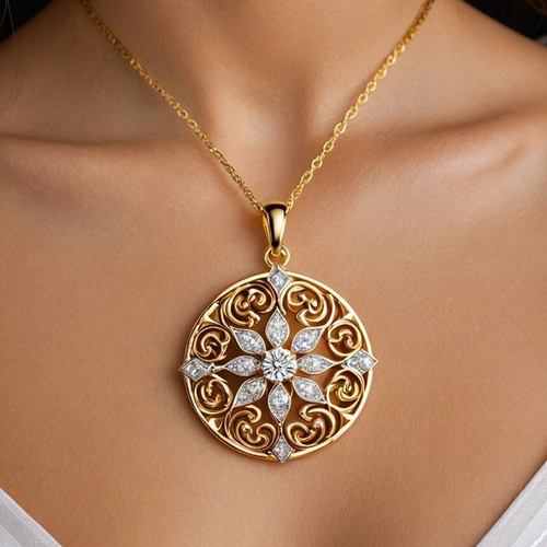 Exotic Mandala Crystal Necklace