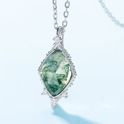 Moss Agate Nature Necklace