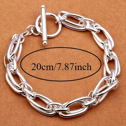 Clip Chain Silver Bracelet