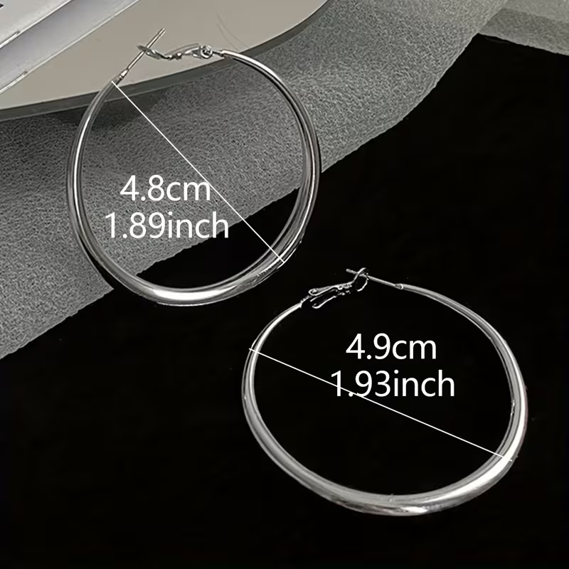 Big Hula Silver Earrings