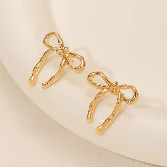Vintage Golden Tie Earrings