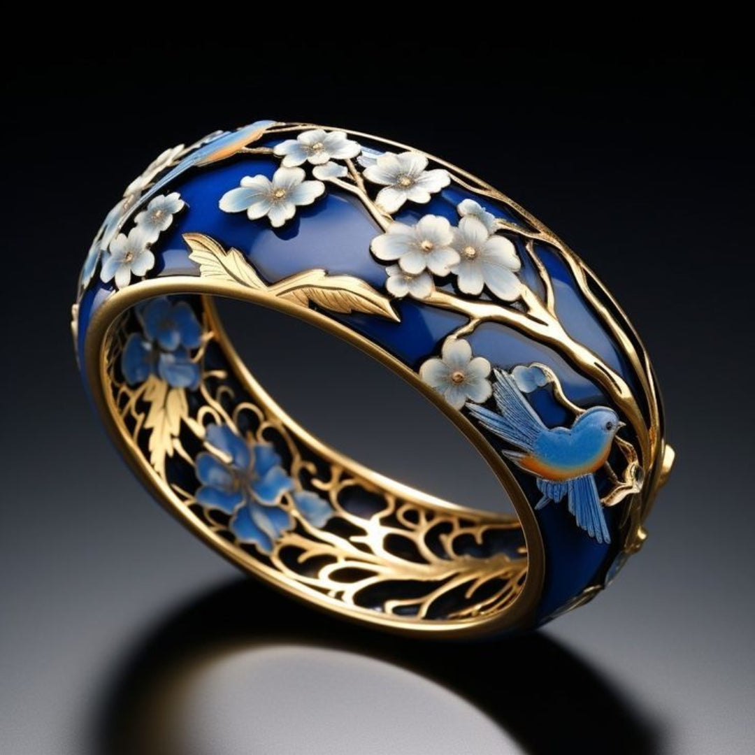 Exotic Dream Floral Enamel Ring
