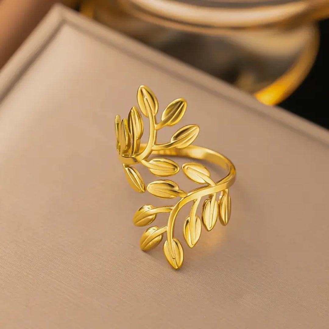 Spiral Golden Fern Ring