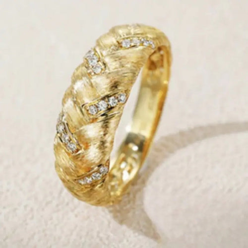 Braided Golden Thread Ring