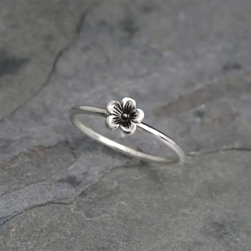 Fine Silver Flower Ring