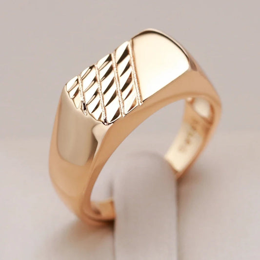 Elegant Thick Golden Ring