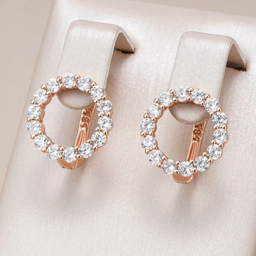 Elegant Bright Hollow Hoop Earrings