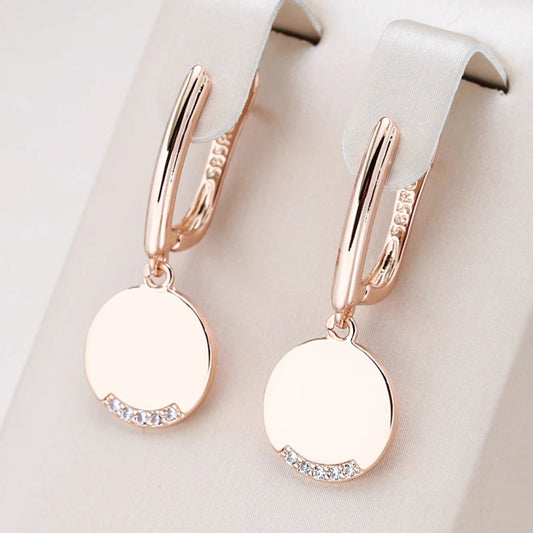Elegant Rounded Gold Plated Earrings