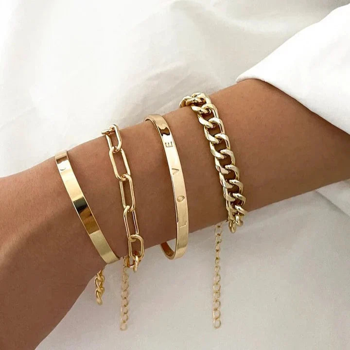 Elan Mercer Bracelet Set | Gold 18k