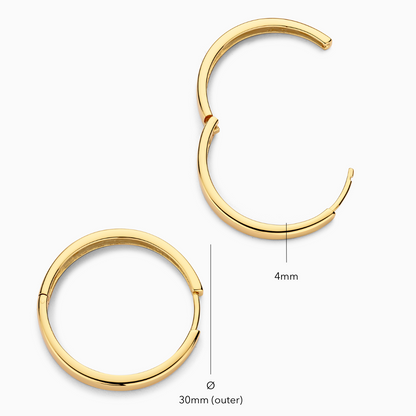 Gia Statement Hoops | Gold 18k